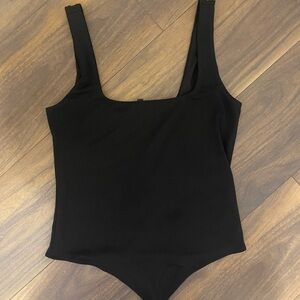 Black Sleeveless Bodysuit